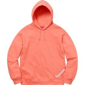 supreme coral pink hoodie